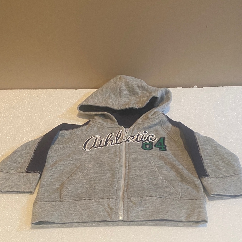 Gray Athletic Kids Hoodie